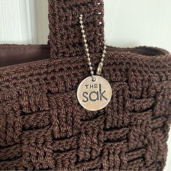 The Sak Fall Knit Shoulder Bag Catch All Autumn Purse Brown Carry All - Picture 3 of 6